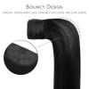 WENNALIFE Wire Hair Extensions (Increase 50% Lifespan) Real Human Hair 18 inch 95g Natural Black Chestnut Brown Remy Hair Extensions Invisible Transparent Wire Real(Pony-#1 Jet Black)