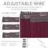 WENNALIFE Wire Hair Extensions (Increase 50% Lifespan) Real Human Hair 18 inch 95g Natural Black Chestnut Brown Remy Hair Extensions Invisible Transparent Wire Real(#530 Light Burgundy)