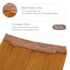 WENNALIFE Wire Hair Extensions (Increase 50% Lifespan) Real Human Hair 18 inch 95g Natural Black Chestnut Brown Remy Hair Extensions Invisible Transparent Wire Real(#30 Auburn Ginger)