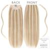 WENNALIFE Wire Hair Extensions (Increase 50% Lifespan) Real Human Hair 18 inch 95g Natural Black Chestnut Brown Remy Hair Extensions Invisible Transparent Wire Real(Pony-#18A/613A Dirty Blonde Highlighted Bleach Blonde)