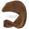 WENNALIFE Wire Hair Extensions (Increase 50% Lifespan) Real Human Hair 18 inch 95g Natural Black Chestnut Brown Remy Hair Extensions Invisible Transparent Wire Real(#5R Light Auburn Brown)