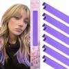 WENNALIFE Hair Tinsel Clip In for Girls Champagne, 6pcs 24 inch Hair Tinsel Clips Tinsel Hair Extensions Clip in Colorful Glitter Tinsel Hair Clips Sparkle Fairy Hair Accessories for Kids(12-#Light Purple)