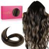 WENNALIFE I Tip Hair Extensions Human Hair, 50g 100s 14 Inch Auburn Ginger Remy Itip Human Hair Extensions Invisible Itips Straight I Tips Fusion Extensions Real Human Hair(U-#1B/6/1B Balayage Natural Black to Chestnut Brown)
