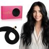 WENNALIFE I Tip Hair Extensions Human Hair, 50g 100s 14 Inch Auburn Ginger Remy Itip Human Hair Extensions Invisible Itips Straight I Tips Fusion Extensions Real Human Hair(I-#1 Jet Black)