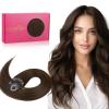 WENNALIFE I Tip Hair Extensions Human Hair, 50g 100s 14 Inch Auburn Ginger Remy Itip Human Hair Extensions Invisible Itips Straight I Tips Fusion Extensions Real Human Hair(M-#4 Chocolate Brown)