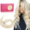 WENNALIFE I Tip Hair Extensions Human Hair, 50g 100s 14 Inch Auburn Ginger Remy Itip Human Hair Extensions Invisible Itips Straight I Tips Fusion Extensions Real Human Hair(M-#60A Platinum Blonde)