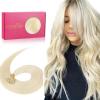 WENNALIFE I Tip Hair Extensions Human Hair, 50g 100s 14 Inch Auburn Ginger Remy Itip Human Hair Extensions Invisible Itips Straight I Tips Fusion Extensions Real Human Hair(U-#60A Platinum Blonde)