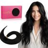 WENNALIFE I Tip Hair Extensions Human Hair, 50g 100s 14 Inch Auburn Ginger Remy Itip Human Hair Extensions Invisible Itips Straight I Tips Fusion Extensions Real Human Hair(U-#1 Jet Black)
