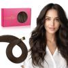 WENNALIFE I Tip Hair Extensions Human Hair, 50g 50s 18 Inch Dark Brown Remy Itip Human Hair Extensions Invisible Itips Straight I Tips Fusion Extensions Real Human Hair(I-#4 Chocolate Brown)