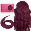 WENNALIFE I Tip Hair Extensions Human Hair, 50g 50s 18 Inch Dark Brown Remy Itip Human Hair Extensions Invisible Itips Straight I Tips Fusion Extensions Real Human Hair(U-#530 Light Burgundy)