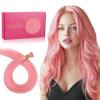WENNALIFE I Tip Hair Extensions Human Hair, 50g 50s 18 Inch Platinum Blonde Remy Itip Human Hair Extensions Invisible Itips Straight I Tips Fusion Extensions Real Human Hair(I-#Peach Pink)