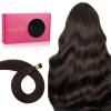 WENNALIFE I Tip Hair Extensions Human Hair, 50g 50s 18 Inch Platinum Blonde Remy Itip Human Hair Extensions Invisible Itips Straight I Tips Fusion Extensions Real Human Hair(I-#2A Light Dark Brown)