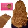 WENNALIFE Sew in Hair Extensions Real Human Hair, 18 Inch 90g Natural Black Machine Weft Remy Hair Hand Tied Weft Straight Extensiones De Cabello Hmano(#30 Auburn Ginger)