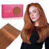 WENNALIFE Sew in Hair Extensions Real Human Hair, 18 Inch 90g Natural Black Machine Weft Remy Hair Hand Tied Weft Straight Extensiones De Cabello Hmano(#330 Cinnamon Terra Copper)