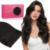 WENNALIFE Sew in Hair Extensions Real Human Hair, 18 Inch 90g Natural Black Machine Weft Remy Hair Hand Tied Weft Straight Extensiones De Cabello Hmano(Ge-#2 Dark Brown)