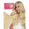 WENNALIFE Sew in Hair Extensions Real Human Hair, 18 Inch 90g Natural Black Machine Weft Remy Hair Hand Tied Weft Straight Extensiones De Cabello Hmano(2.0Ge-#16/22 Light Blonde Highlighted Golden Blonde)