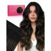 WENNALIFE Sew in Hair Extensions Real Human Hair, 18 Inch 90g Natural Black Machine Weft Remy Hair Hand Tied Weft Straight Extensiones De Cabello Hmano(2.0Ge-#1B/6/1B Balayage Natural Black to Chestnut Brown)