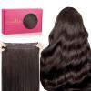 WENNALIFE Wire Hair Extensions (Increase 50% Lifespan) Real Human Hair 18 inch 95g Balayage Chocolate Brown to Honey Blonde Remy Wire Hair Extensions Invisible Transparent Real(#2A Light Dark Brown)