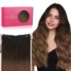 #1/2/4 Ombre Dark Brown to Light Chestnut Brown