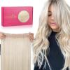 WENNALIFE Wire Hair Extensions (Increase 50% Lifespan) Real Human Hair 18 inch 95g Light Dark Brown Remy Wire Hair Extensions Invisible Transparent Fish Line Straight Real(#60A Platinum Blonde)