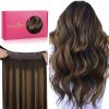 #2/6/2 Balayage Dark Brown Mixed Chestnut Brown