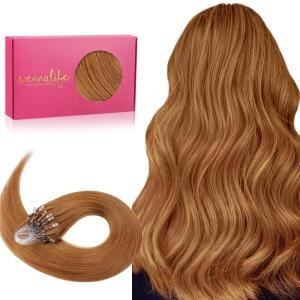 WENNALIFE I Tip Hair Extensions Human Hair, 50g 100s 14 Inch Auburn Ginger Remy Itip Human Hair Extensions Invisible Itips Straight I Tips Fusion Extensions Real Human Hair(M-#30 Auburn Ginger)