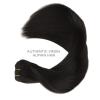 WENNALIFE Clip in Hair Extensions Real Human Hair, Natural Black Remy Hair Double Weft Extensiones