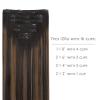 WENNALIFE Clip in Human Hair Extensions, 20 Inch 120g 7pcs Natural Black to Chestnut Brown Balayage Hair Extensions Clip In Human Hair Remy Clip in Hair Extensions Real Human Hair Double Weft