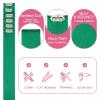 WENNALIFE Green Clip in Hair Extensions Real Human Hair 35g 6pcs 16 Inch Colored Hair Extensions for Kids Women Colorful Hair Pieces Pop-up Style Straight Extensiones De Cabello Humano Con Clip