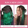 WENNALIFE Green Clip in Hair Extensions Real Human Hair 35g 6pcs 16 Inch Colored Hair Extensions for Kids Women Colorful Hair Pieces Pop-up Style Straight Extensiones De Cabello Humano Con Clip