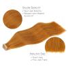 WENNALIFE Tape in Hair Extensions Human Hair, 20pcs 50g 16 inch Auburn Ginger Remy Hair Extensions Straight Human Hair Tape in Extensions Skin Weft Tape Extensions Human Hair
