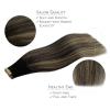 WENNALIFE Tape in Hair Extensions Human Hair, 20pcs 50g 20 inch Natural Black to Light Blonde Remy Hair Extensions Straight Human Hair Tape in Extensions Skin Weft Tape Extensions Human Hair