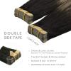 WENNALIFE Tape in Hair Extensions Human Hair, 20pcs 50g 20 inch Natural Black to Light Blonde Remy Hair Extensions Straight Human Hair Tape in Extensions Skin Weft Tape Extensions Human Hair