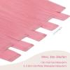 WENNALIFE Tape in Hair Extensions Human Hair Peach Pink, 10pcs 25g 18 inch Remy Hair Invisible Tape Ins Straight Colored Soft Refill Set Extensiones De Cabello Humano Con