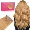 WENNALIFE Clip in Hair Extensions Real Human Hair, 16 Inch 120g 7pcs Remy Hair, Strawberry Blonde Straight Natural Coloured Extensiones De Cabello Humano Con Clip Ins