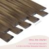WENNALIFE Tape in Hair Extensions Human Hair Balayage Chocolate Brown to Caramel Blonde Tape in Extensions, 10pcs 25g 18 inch Remy Invisible Tape Ins Straight Soft Real Human Hair Tape in Extensions