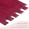 WENNALIFE Tape in Hair Extensions Human Hair Burgundy Red Tape in Extensions, 10pcs 25g 16 inch Remy Invisible Tape Ins Straight Colored Soft Real Human Hair Tape in Extensions Refill Set Extensions