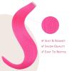 WENNALIFE Tape in Hair Extensions Human Hair Hot Pink Tape in Extensions, 10pcs 25g 18 inch Remy Invisible Tape Ins Straight Colored Soft Real Human Hair Tape in Extensions Refill Set Extensions