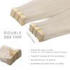 WENNALIFE Tape in Hair Extensions Human Hair, 20pcs 50g 16 inch Platinum Blonde Remy Hair Extensions Straight Human Hair Tape in Extensions Skin Weft Tape Extensions Human Hair