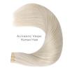 WENNALIFE Tape in Hair Extensions Human Hair, 20pcs 50g 16 inch Platinum Blonde Remy Hair Extensions Straight Human Hair Tape in Extensions Skin Weft Tape Extensions Human Hair