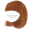 WENNALIFE Tape in Hair Extensions Human Hair, 20pcs 50g 18 inch Dirty Ginger Remy Hair Extensions Straight Human Hair Tape in Extensions Skin Weft Tape Extensions Human Hair