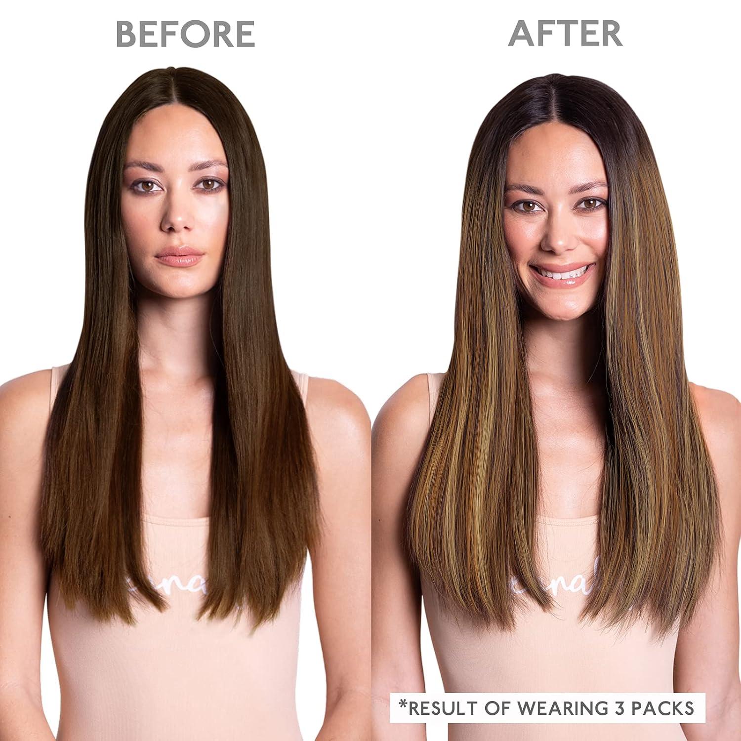 imageWENNALIFE Tape in Hair Extensions 20pcs 14 Inch 50g Dark Brown to Chestnut Brown and Dirty Blonde Remy Human Hair Coloured Tape Extensions