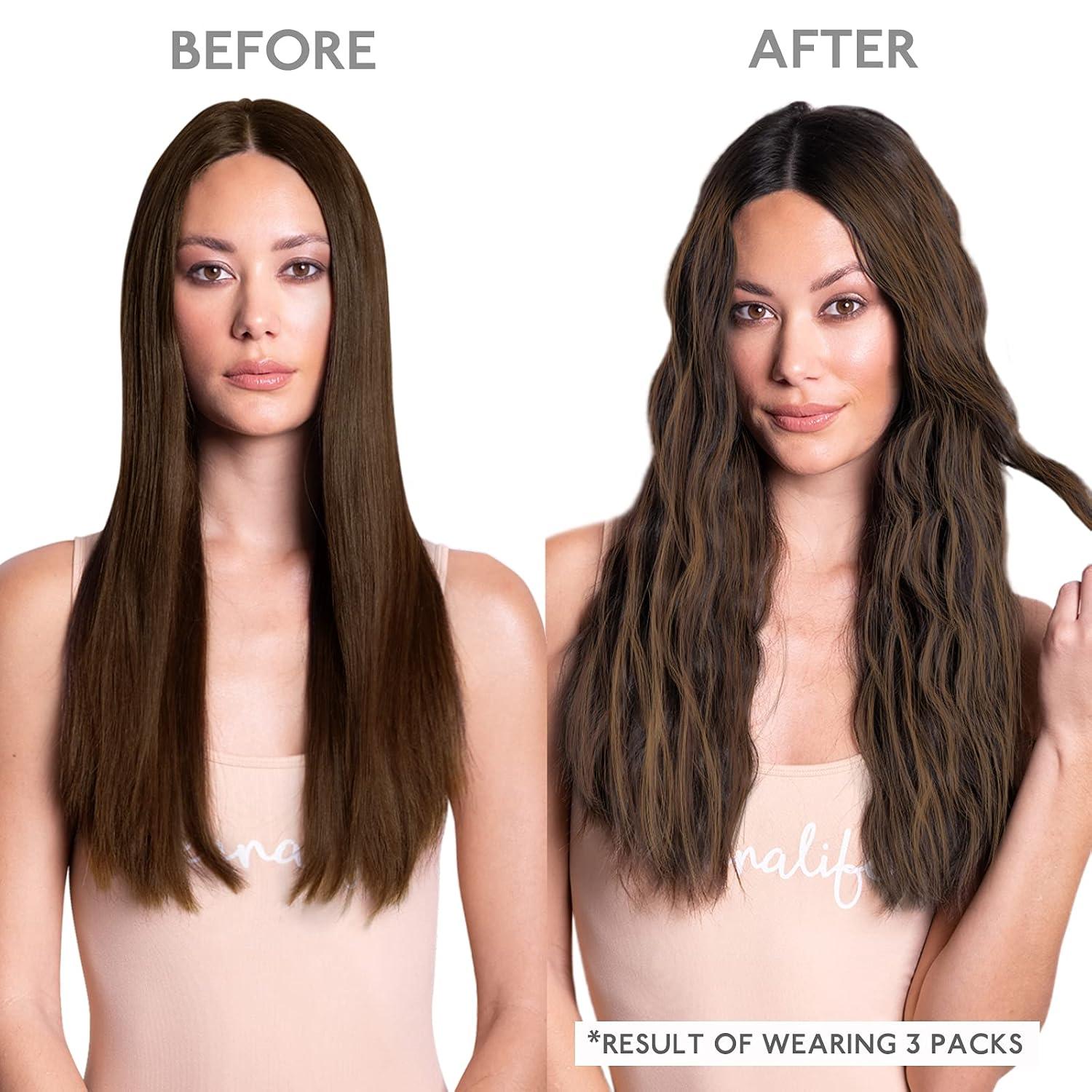 imageWENNALIFE Tape in Hair Extensions Human Hair 20pcs 16 inch 50g Balayage Dark Brown Mixed Chestnut Brown Remy Tape Hair Extensions Real Human Hair Extensions Coloured
