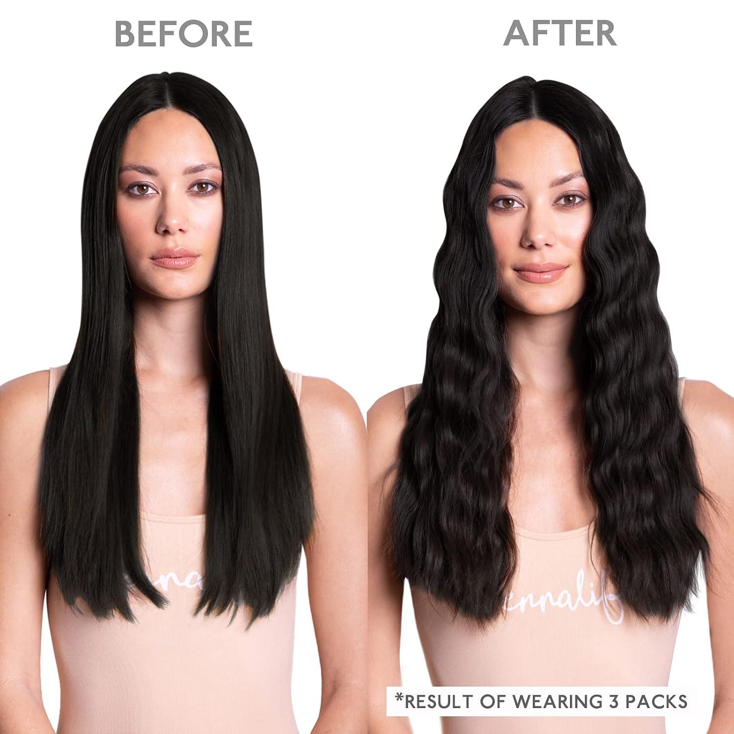 imageWENNALIFE Tape in Hair Extensions Human Hair 20pcs 50g 16 inch Natural Black Remy Hair Extensions Straight Human Hair Tape in Extensions Skin Weft Tape Extensions Human Hair