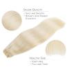 WENNALIFE 24 Inch Clip in Hair Extensions – Real Human Hair, 120g 7pcs Platinum Blonde Remy Double Weft