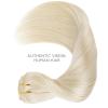 WENNALIFE 24 Inch Clip in Hair Extensions – Real Human Hair, 120g 7pcs Platinum Blonde Remy Double Weft