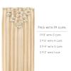 WENNALIFE Clip in Hair Extensions Human Hair 22 Inch 120g 7pcs Dirty Blonde Highlighted Bleach Blonde Hair Extensions Clip in for Women Real Human Hair Rallonge Cheveux Extensions