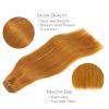 WENNALIFE Clip in Hair Extensions Real Human Hair, 16 Inch 120g 7pcs Clip in Hair Extensions Real Human Hair, Auburn Ginger Human Hair Clip in Extensions Remy Human Hair Extensions Clip Ins Double Wef