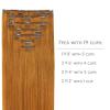 WENNALIFE Clip in Hair Extensions Real Human Hair, 16 Inch 120g 7pcs Clip in Hair Extensions Real Human Hair, Auburn Ginger Human Hair Clip in Extensions Remy Human Hair Extensions Clip Ins Double Wef