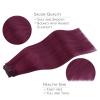 WENNALIFE Clip in Hair Extensions Real Human Hair, 16 Inch 120g 7pcs Human Hair Extensions Clip In Human Hair, Light Burgundy Hair Extensions Clip In Real Hair Coloured Remy Human Hair Extensions
